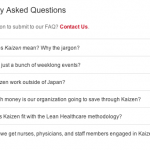 healthcare kaizen FAQ