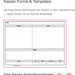 healthcare kaizen templates